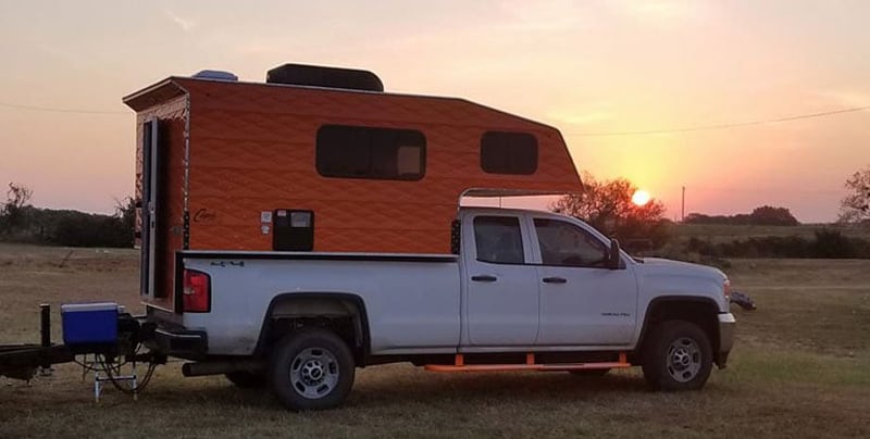 Orange Truck Camper