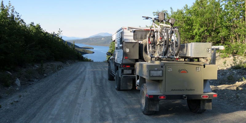 Alaska Dirt Road With Trailer