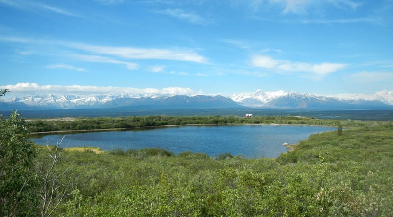 BLM Scenic Pulloff Camping Denali Highway in Alaska