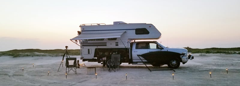 Camp At Surfside Beach In Texas