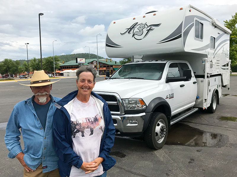 Angela and Ralph with their Arctic Fox rig