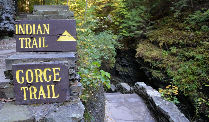 Gorge Trail Sign Watkins Glen