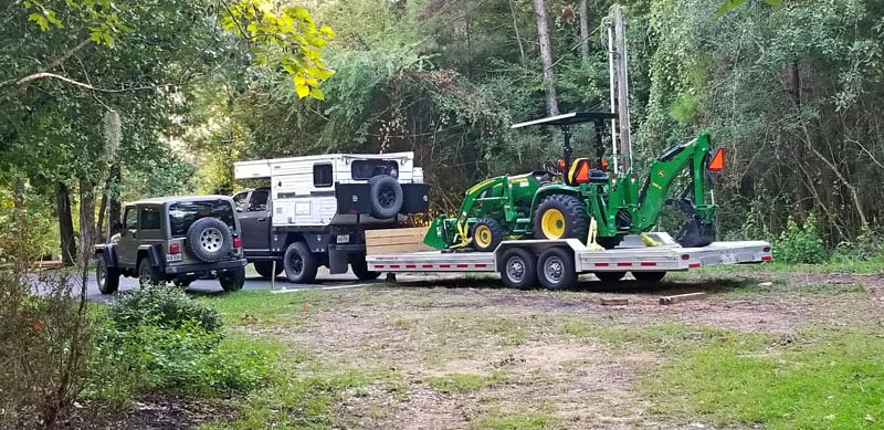 Towing A Tractor Four Wheel Camper