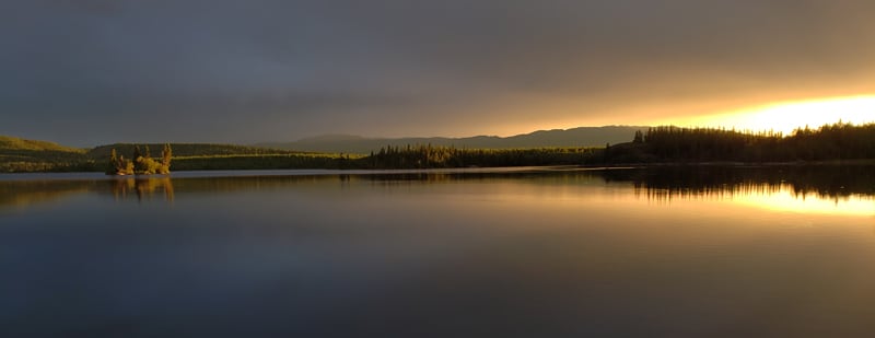 Twin Lakes On The Alcan Highway, beautiful scenery