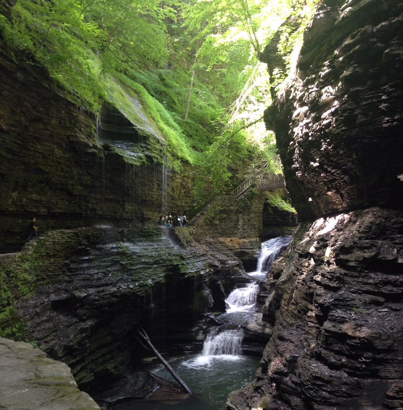 Watkins Glen Narrow Walk With Waterfalls