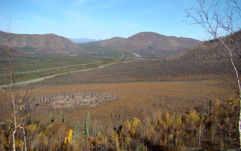 Alaska Pipe Line Camp Along The Dalton Highway