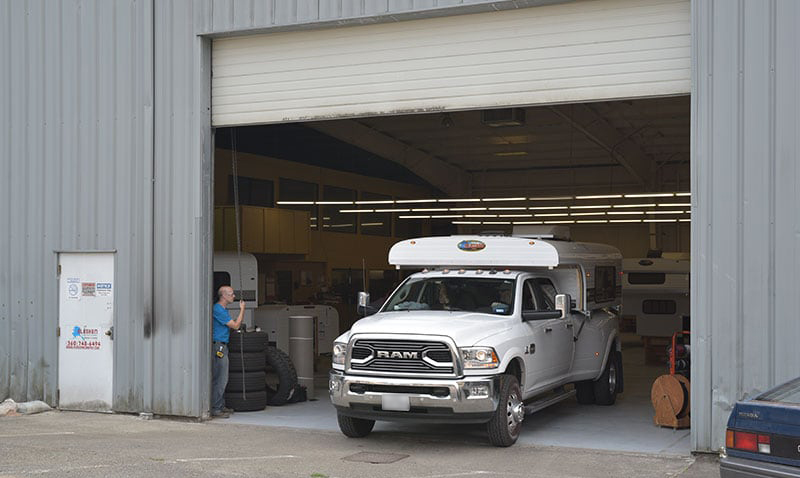 Alaskan Camper Leaves Building