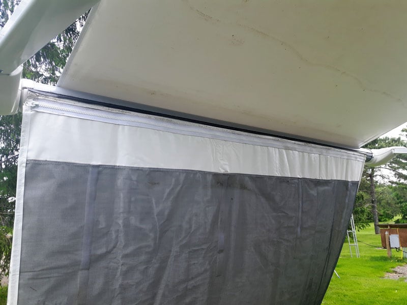 Awning Extension Zippered Together