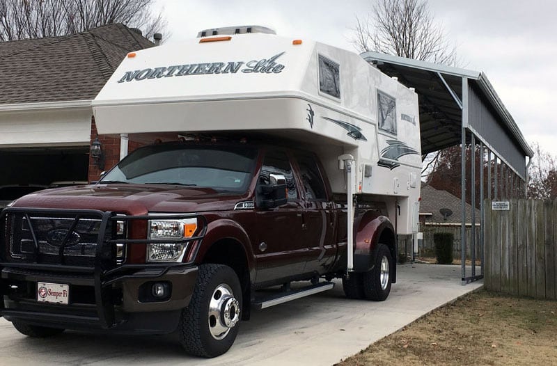 Car Port For Northern Lite Camper From Weather