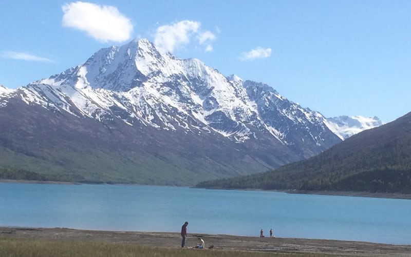 Eklutna Lake Just Outside Of Anchorage