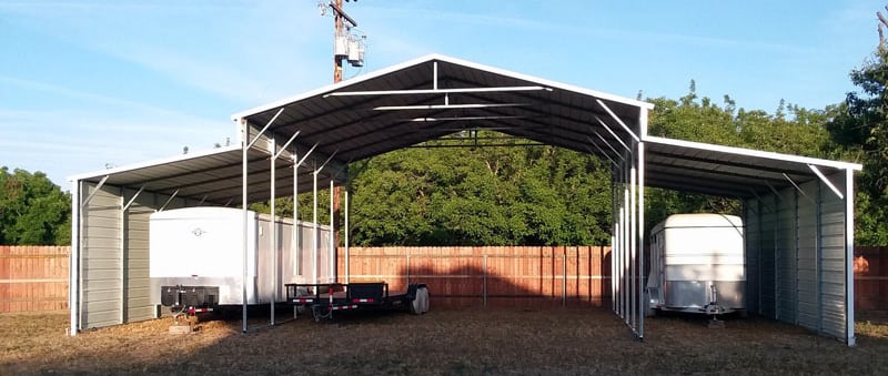 Four Bay Metal Carport For RV Use