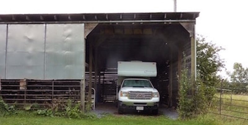 Hay shed To Protect Camper