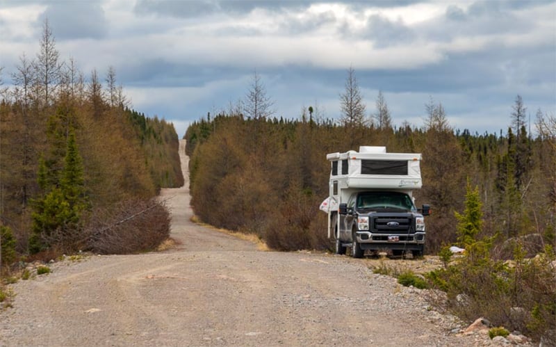 Boondocking on Orma Lake Road, Labrador 