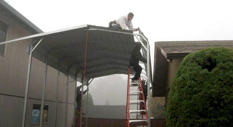 Carport Being Built In A Day