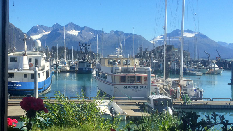 Out The Window Of Restaurant Into Valdez Harbor