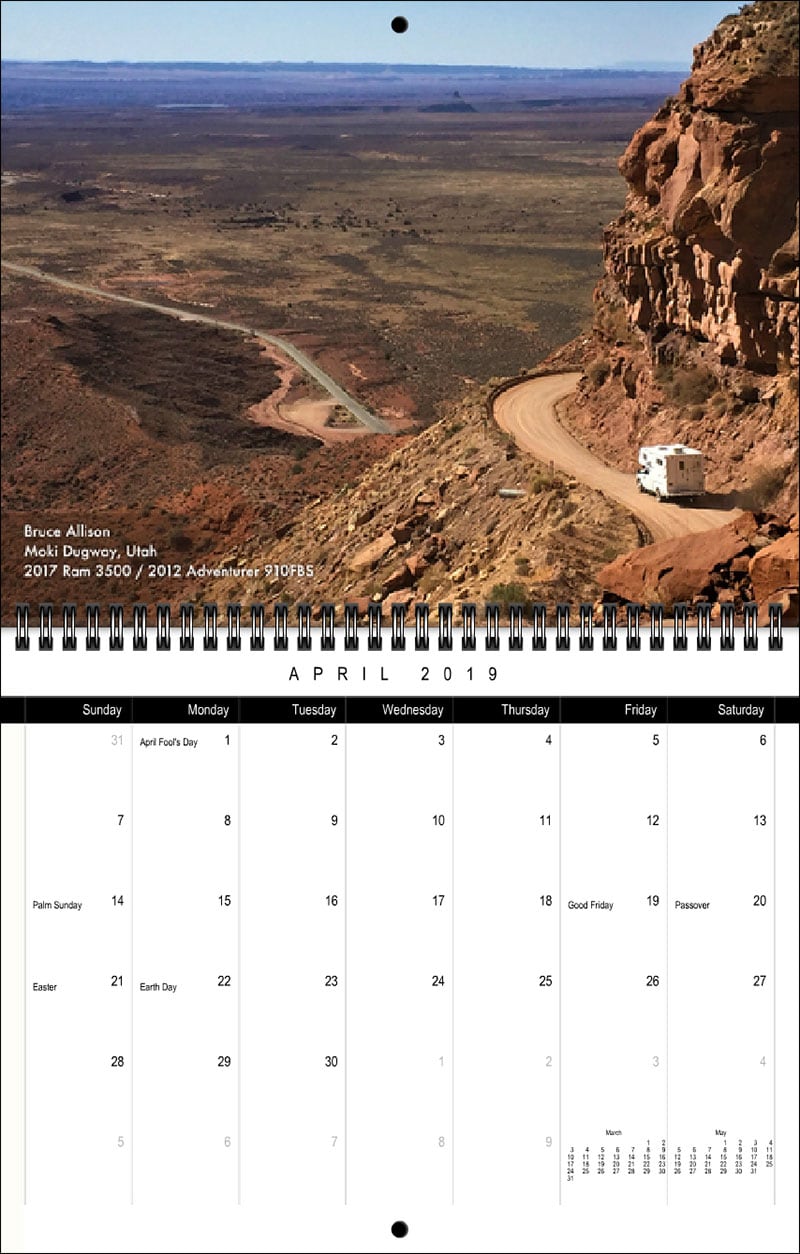 2019 TCM Calendar April