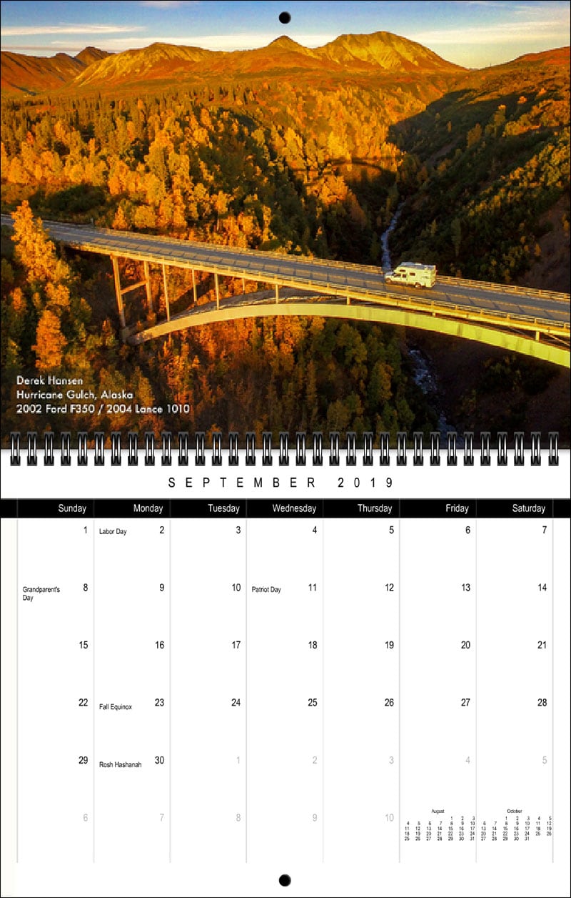 2019 TCM Calendar September