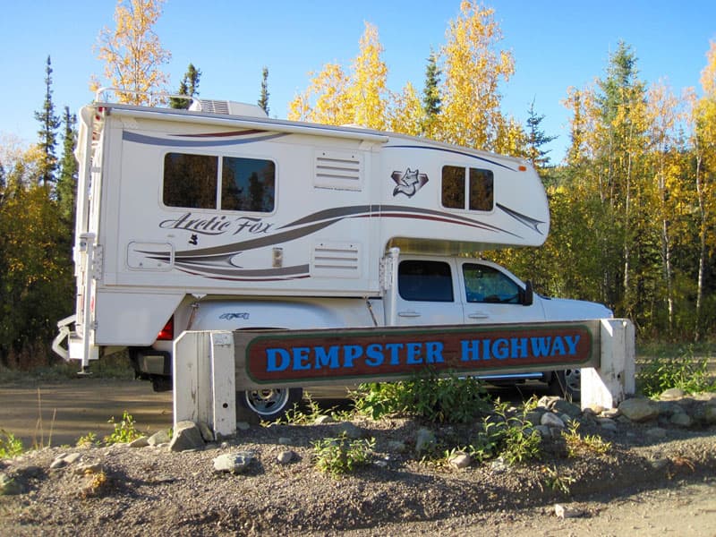 Dempster Sign With Camper