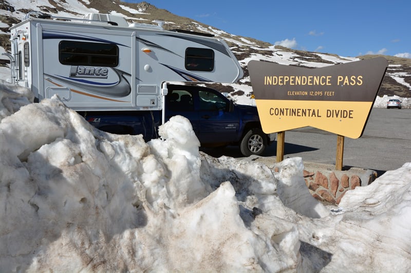 Independence Pass in Colorado, Continential Divide