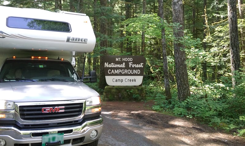 Mt Hood Campground sign