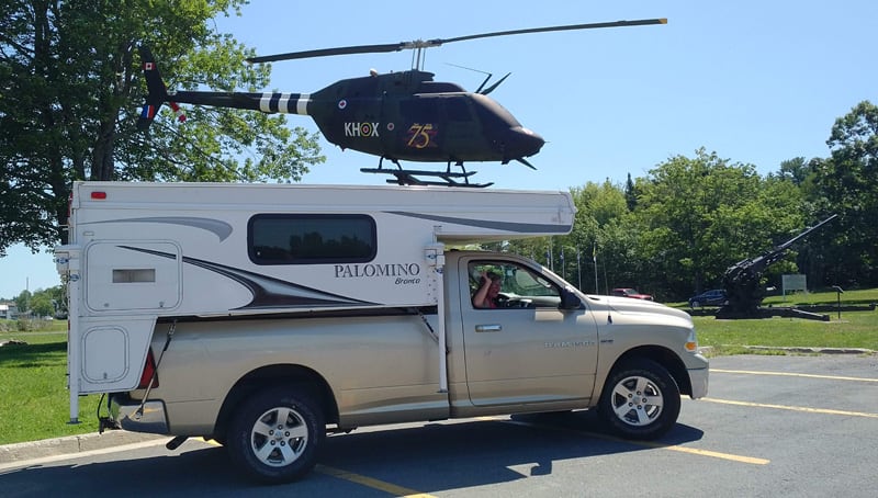 Palomino Camper With Knox Helicopter