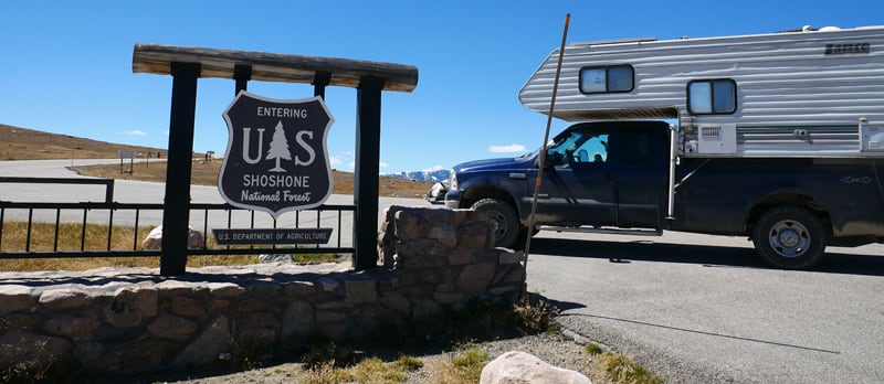 Shoshone National Forest Sign