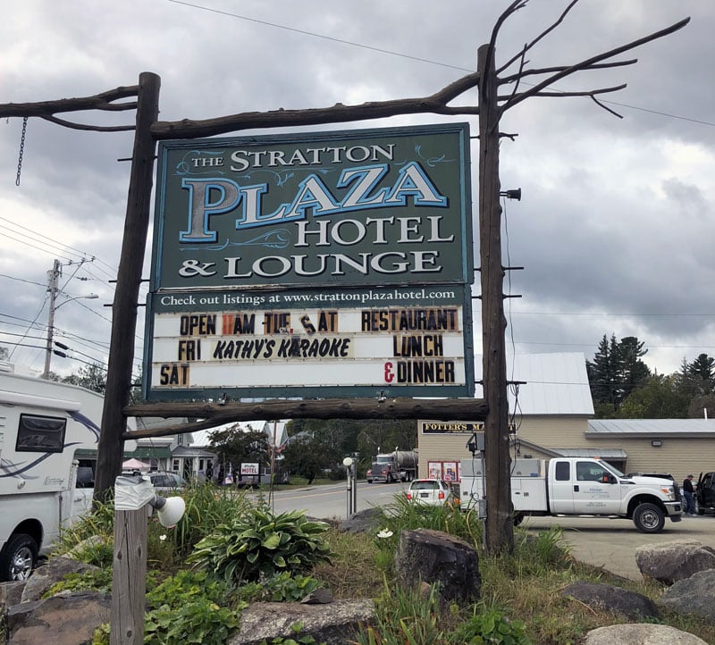 Stratton Plaza Sign Maine