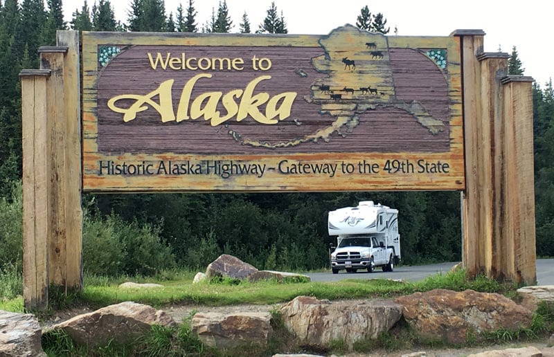 Welcome To Alaska Sign Arctic Fox