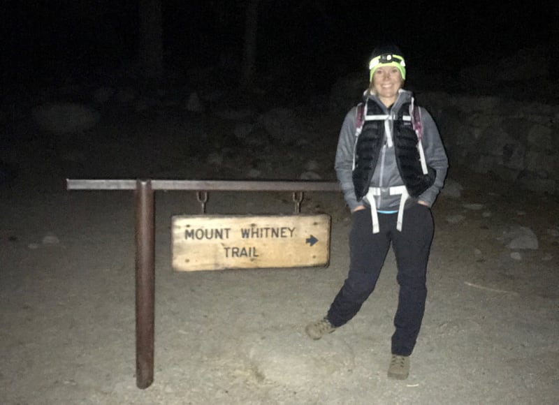 Melanie On Trail In Dark