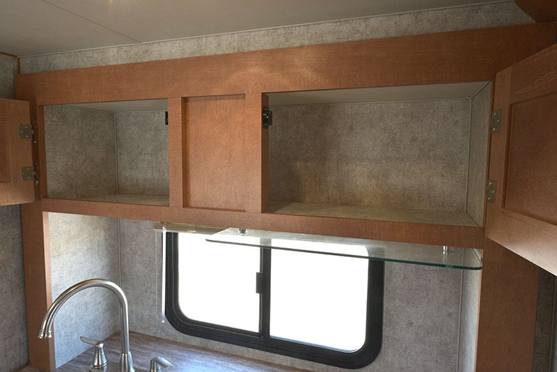 Adventurer 80GS Kitchen Upper Cabinetry Open