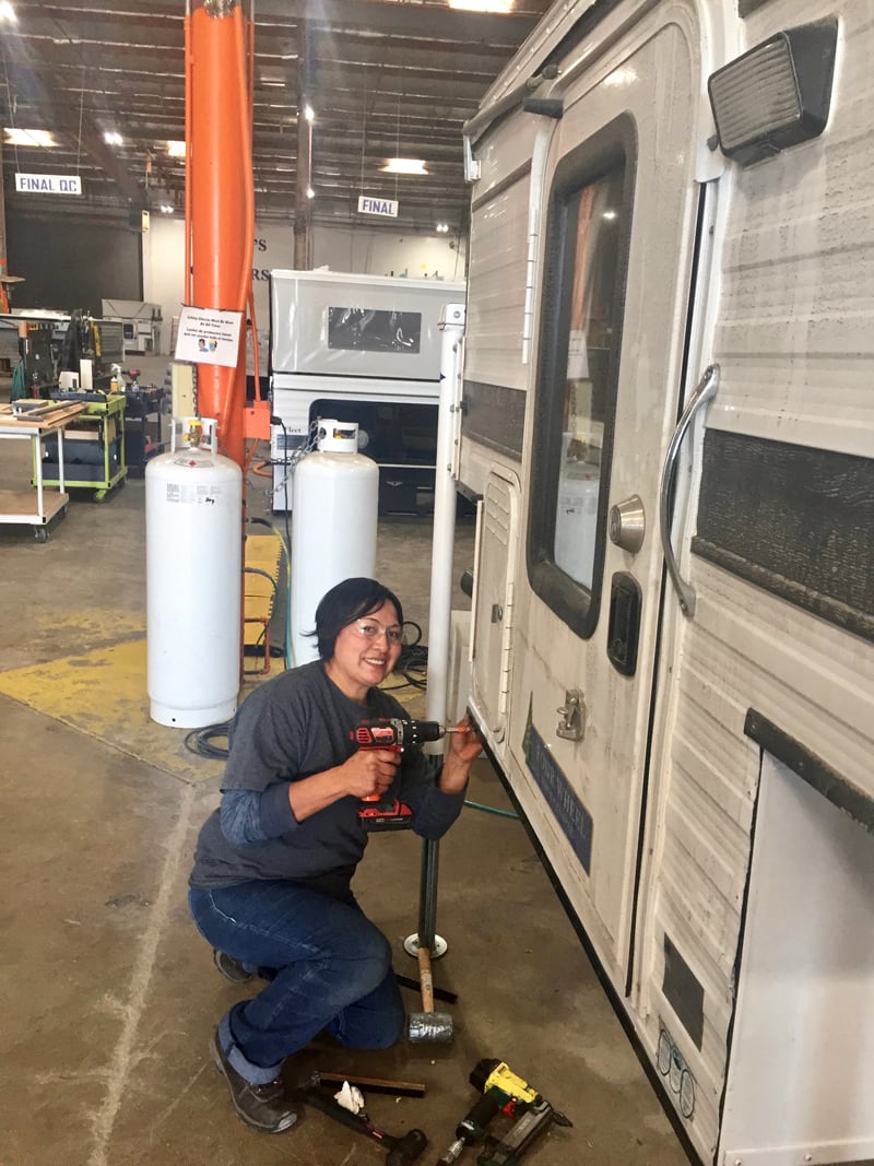 Fixing Neil's Camper At Factory