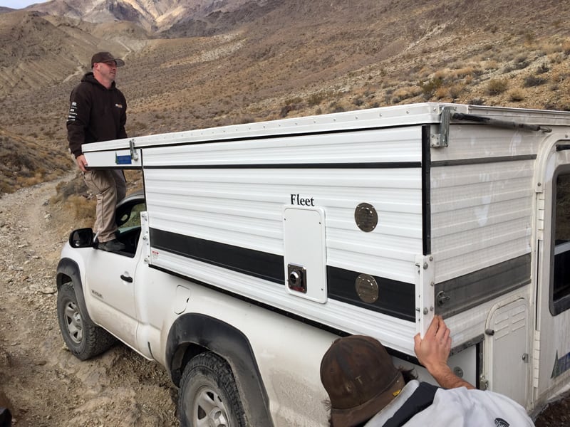 Positioning Camper In Truck