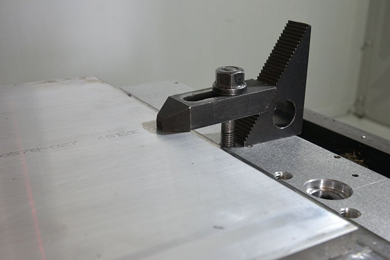 Stable Camper Factory Mill Aluminum Blank Clamped