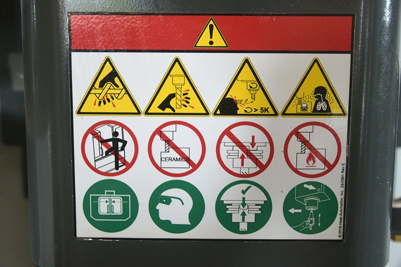 Stable Camper Factory Mill Warning Sticker