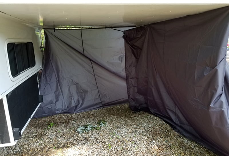 Cabover Skirt Inside Tarp Area