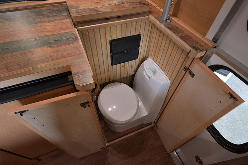 Alaskan Campers have a hidden toilet