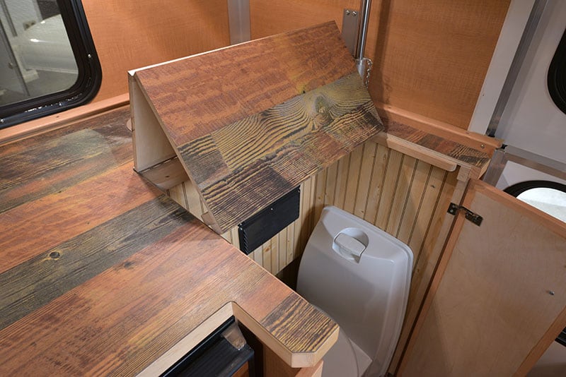 Alaskan Camper Bathroom Hidden