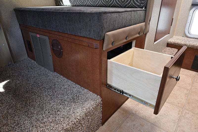 Arctic Fox 865 Dinette Under Seat Power Drawer Heat