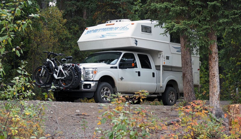 Camping at Frances Lake in the Yukon