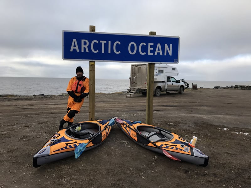 At The Arctic Ocean Sign in Tuk