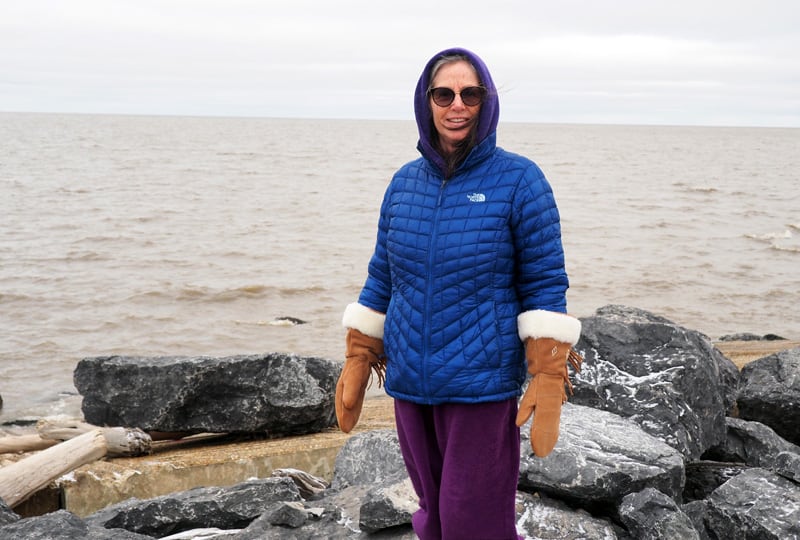 Nancy Next To Arctic Ocean In Tuk