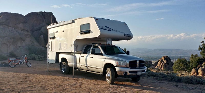 Jacks Up In Front Level By Water Campsite