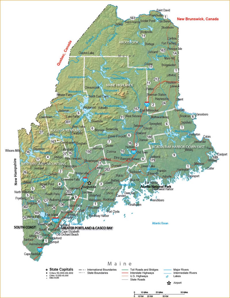 Maine Map Destination