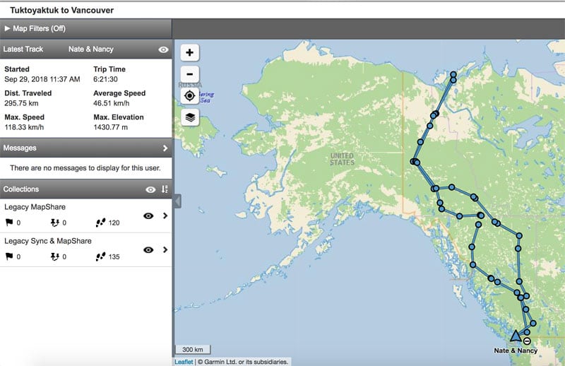 Map Vancover To Tuktoyaktuk