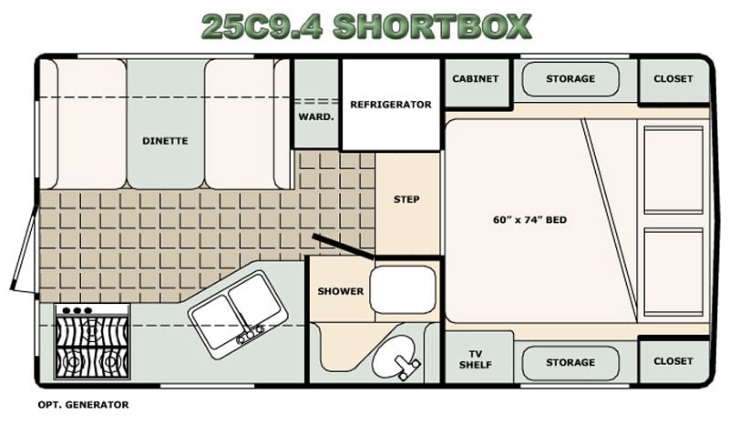 Floorplan For 25C9.4 Bigfoot Camper