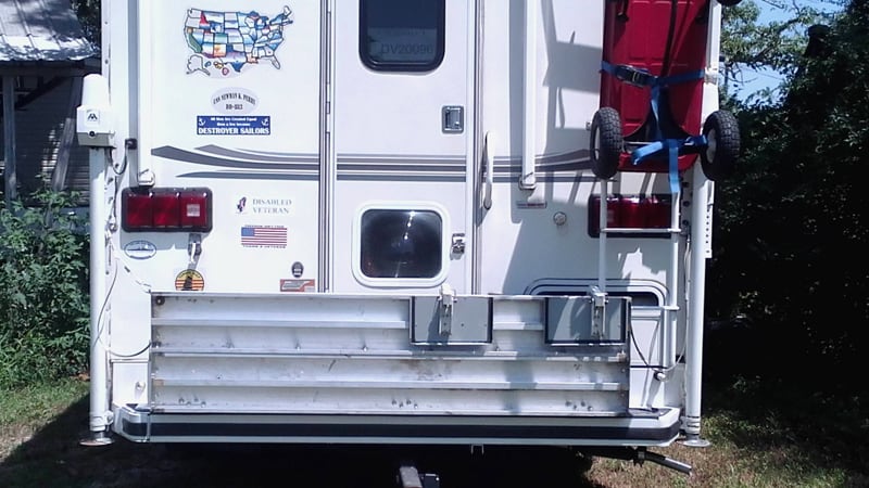 Rear Deck On Lance Camper Travel Position