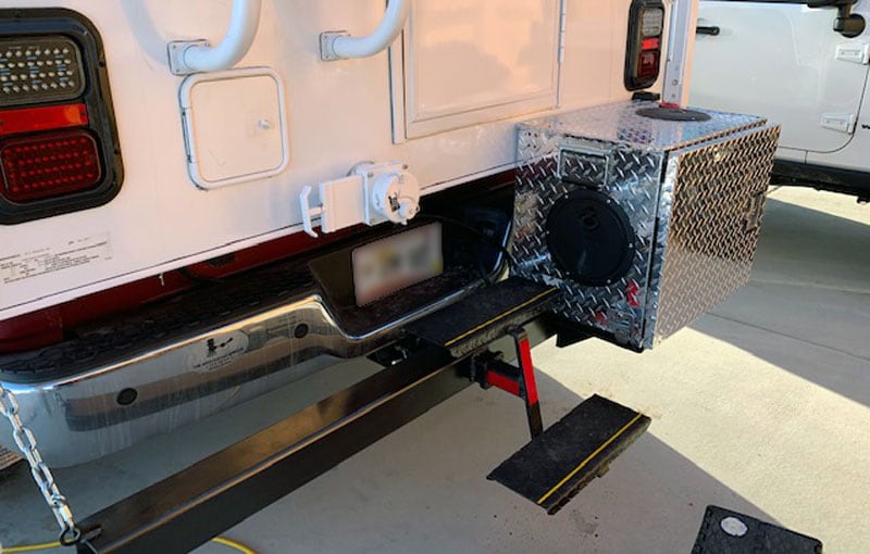 Rear Bumper Step With Generator Box