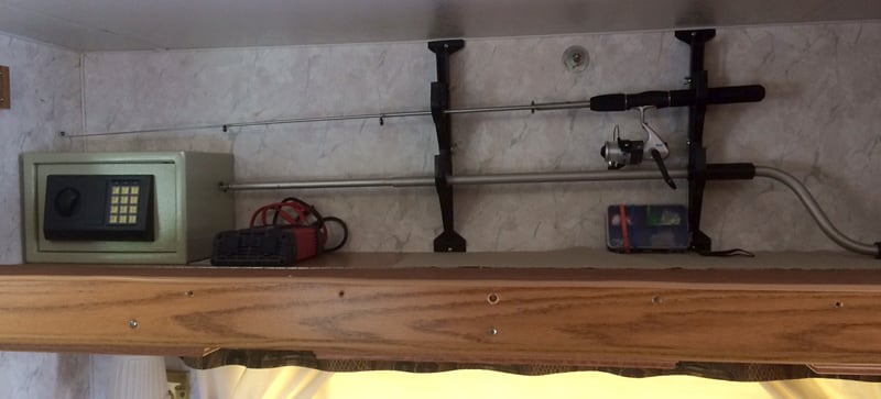 Safe And Fishing Pole Storage Bunk