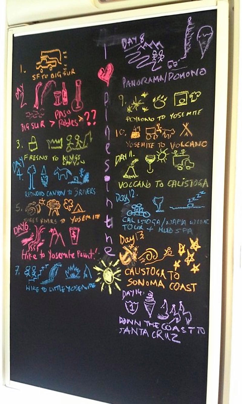 Chalkboard Refrigerator Door Camper