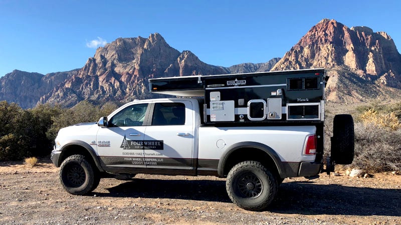 Four Wheel Truck Camper Desert